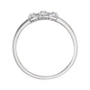 14k White Gold 1/10 CTW Diamond Ring, Size 7