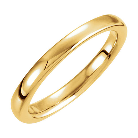 14k Yellow Gold Solstice Solitaire® Tapered Bombé Band, Size 6
