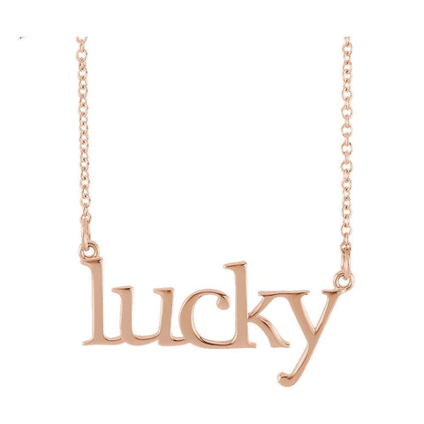 14k Rose Gold "Lucky" 16.4" Necklace
