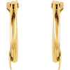 14k Yellow Gold Hoop Earrings with Heart