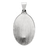 14k White Gold 23.5x16mm Oval St. Christopher Hollow Medal