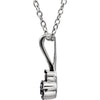 Sterling Silver 1/6 CTW Black & White Diamond Heart 18" Necklace