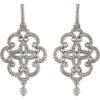 14k White Gold Granulated Earrings