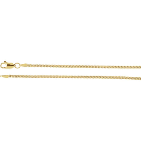 14k Yellow Gold 1.8mm Wheat 24" Chain