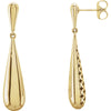 14k Yellow Gold Pierced Style Earrings