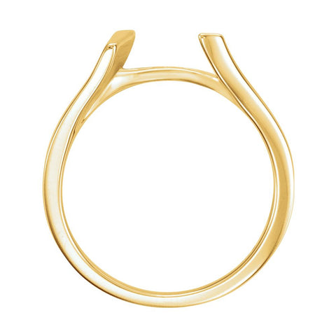 14k Yellow Gold Peg Engagement Base, Size 6
