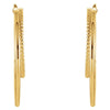 14k Yellow Gold Oval Hoop Earrings