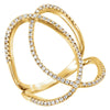 14k Yellow Gold 3/8 ctw. Diamond Freeform Ring, Size 7