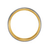 18k Yellow Gold & Platinum 7.5mm Flat Edge Comfort-Fit Band Size 9.5