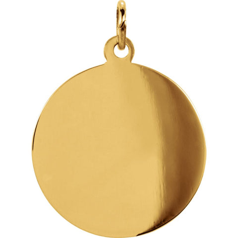 14k Yellow Gold 18mm St. Anthony Medal