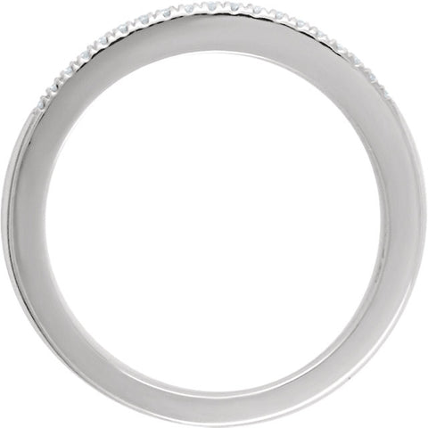 14k White Gold 1/10 CTW Diamond Band, Size 7