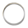 14K White & Yellow Gold 8mm Hammered Hand-Woven Band Size 10