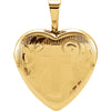 Heart Locket with Cross in Gold Plated Sterling Silver
