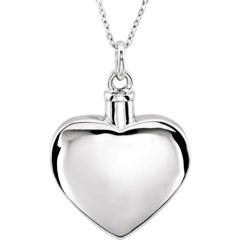 Sterling Silver Forever Loved Ash Holder 18" Necklace