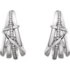 14k White Gold 1/3 CTW Diamond Nest Design Earrings