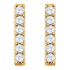 14k Yellow Gold 1/10 CTW Diamond Vertical Bar Earrings