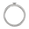 14k White Gold .01 CTW Diamond Stackable Ring, Size 7