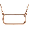 Soft Rectangle 16-Inch Necklace in 14K Rose Gold