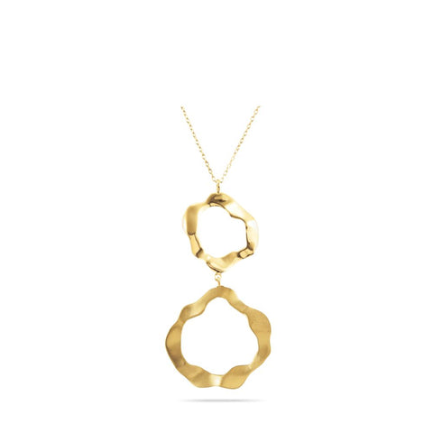 14K Vermeil Double Fancy Circle 18" Necklace