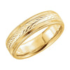 6 mm Comfort-Fit Design Band in 14k Yellow Gold (Size 9.5 )