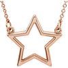 Star 16-Inch Necklace in 14K Rose Gold