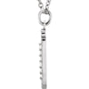14k White Gold .03 CTW Diamond Lowercase Letter "j" Initial 16" Necklace