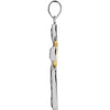 Sterling Silver/10k Yellow Gold .01 CT Diamond Cross Pendant with Rhodium Plating