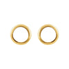 14k Yellow Gold Circle Earrings