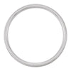 14k White Gold 4mm Flat Edge Comfort Fit Milgrain Satin Finish Band Size 10