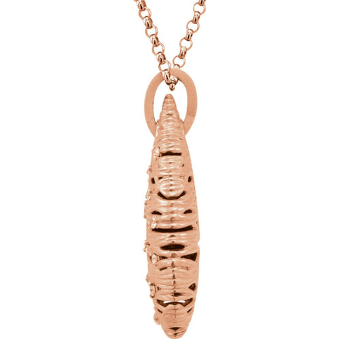 14k Rose Gold 1/5 CTW Diamond Nest Design 18" Necklace
