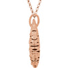 14k Rose Gold 1/5 CTW Diamond Nest Design 18" Necklace