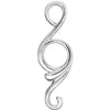 14k White Gold Freeform Pendant