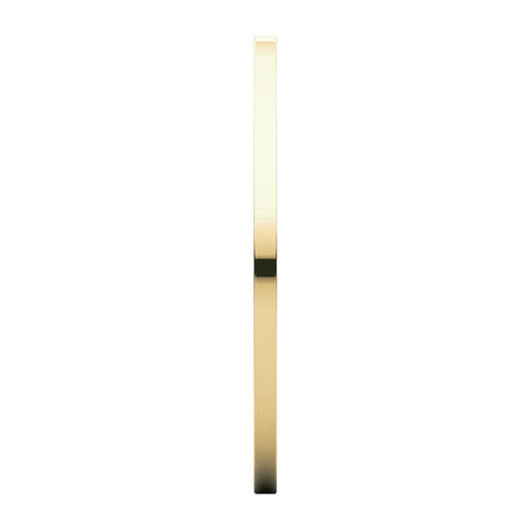 14k Yellow Gold 1mm Flat Band, Size 6