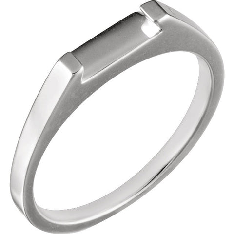 14k White Gold Band, Size 6