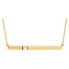 14K Yellow Gold 1/10 CTW Diamond Bar 16-Inch Necklace
