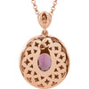 14k Rose Gold Pink Tourmaline & 1/5 CTW Diamond 18" Necklace