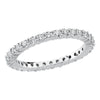1 CTTW Round Diamond Eternity Wedding Band Ring in 14k White Gold (Size 5.5 )