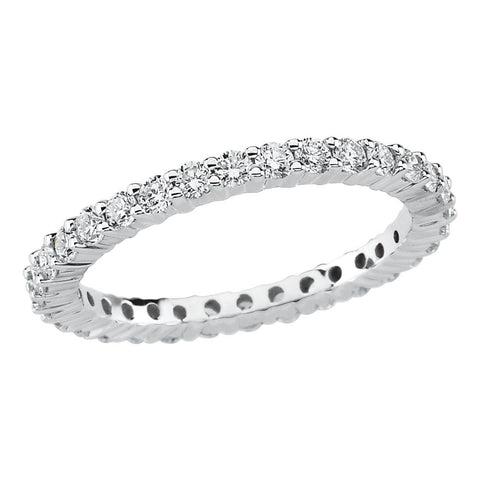 Platinum 1 CTW Diamond Eternity Band Size 6
