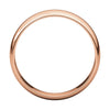 14k Rose Gold 5mm Half Round Light Band, Size 9.5
