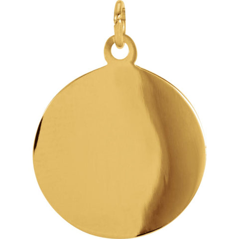 14k White Gold 15mm St. Anthony Medal