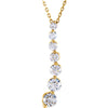 Journey Diamond Necklace in 14k Yellow Gold