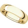 14k Yellow Gold 5mm Heavy Comfort Fit Band, Size 5.5