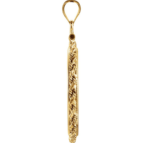 14k Yellow Gold Screw Top Rope Frame Pendant for U.S. $10.00 or 1/2 Ounce Chinese Panda Coin