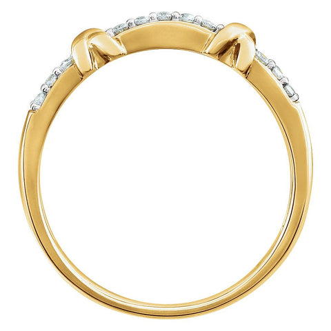 14K Yellow & White 1/4 CTW Diamond Ring, Size 7