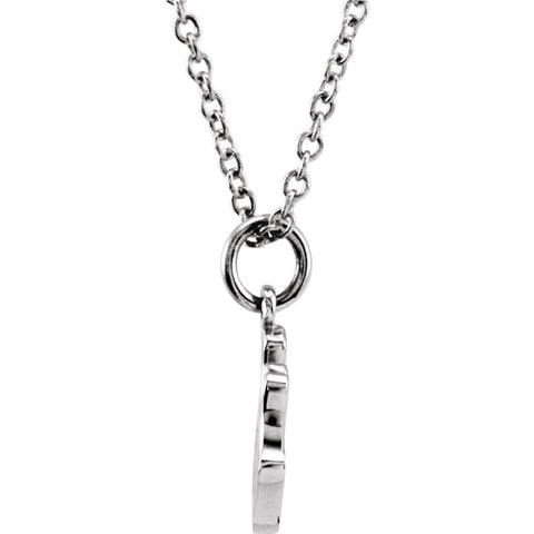 14k White Gold Tiny Posh Crown 16-18" Necklace