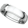 14k White Gold 5mm Comfort Fit Edge Band , Size 8