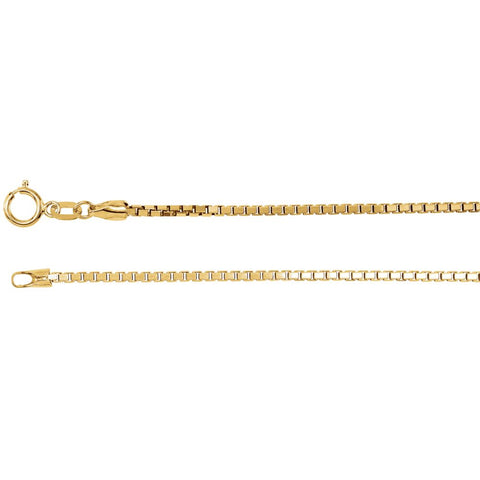 14k Yellow Gold 1.75mm Solid Box 18" Chain
