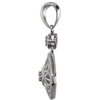 14k White Gold .06 CTW Diamond Filigree Pendant