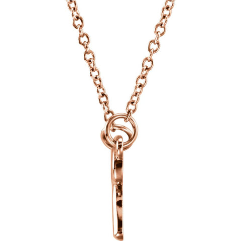 14k Rose Gold Tiny Posh Knotted Bow 16-18" Necklace