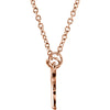 14k Rose Gold Tiny Posh Knotted Bow 16-18" Necklace